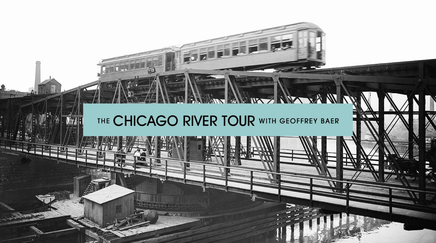 Vintage image of the Chicago River